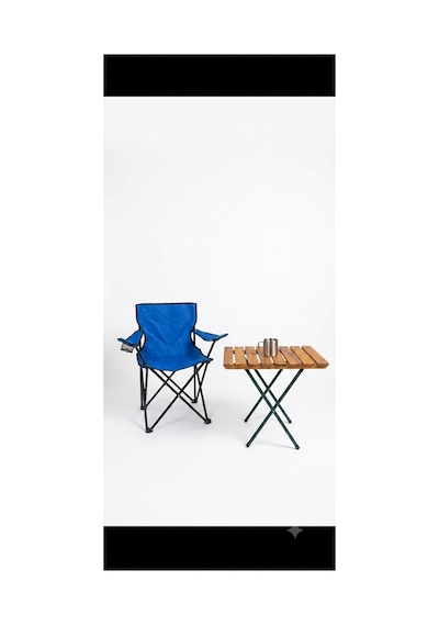 Katlanabilir Taşıma Çantalı Kamp,piknik,plaj.bahçe.balkon Sandalyesi + Masa 1+1 Mavi