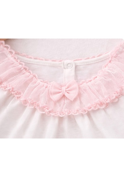 Kardeşler Bebe Balık Detaylı Kız Bebek Takım Dantelli Tütü Etek Ve Saç Bandı Set Pembe-beyaz
