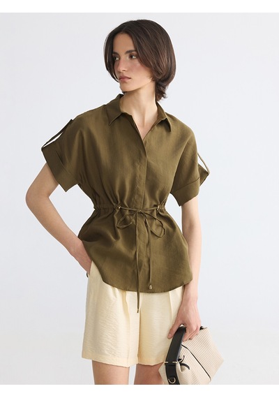Lcw Everyday Yeşil Oversize Kadın Gömlek