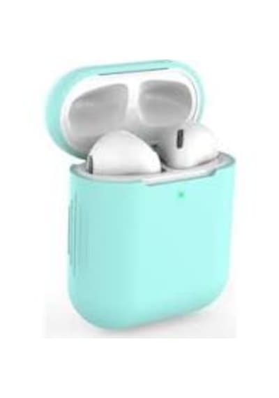Apple Uyumlu AirPods Silikon Kılıf 1 Ve 2 Nesil Koruma Kılıf Açık Mavi Açık Mavi