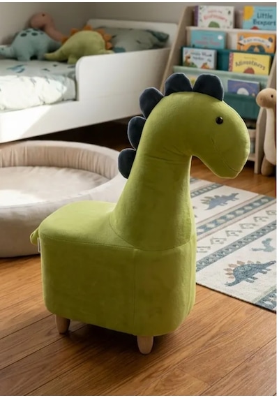 Zooturak Dinozor Puf Çocuk Koltuğu Yeşil - Açık Yeşil