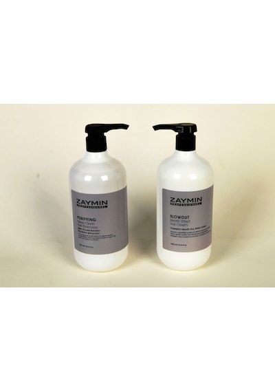 Zaymın Düzleştirici Keratin Saç Bakım Kremi 1 L + Zaymın İşlem Öncesi Saç Bakım Şampuanı 1 L