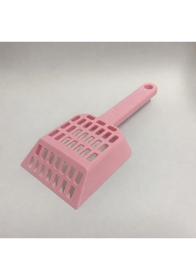3d Baskı Kedi Kumu Küreği - Geniş Hazneli Eleme Küreği-pembe