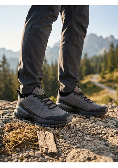 Hayo Kaydırmaz Taban Trekking Outdoor Su İtici Erkek Spor Ayakkabı Füme