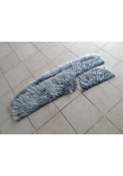 Tempra Tipo Uyumlu Torpido Örtüsü Peluş Kumaş Gece Beyaz - Mavi