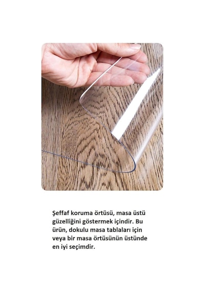 Aysan / 1.2mm / Şeffaf Pvc Masa Ve Masa Örtüsü Koruyucu / Masa Pedi / Koruyucu Mika / Asetat Masa Örtüsü / En: 7 Diğer
