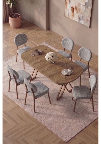 Hooli 90x168 Antik Çam Mdf Masa, Metal X Ayak, Metal Sandalye, 6 Kişilik Mutfak Masası Takımı Ve Yemek Masası Takımı Gri Hooli 90x168 Antik Çam Mdf Masa, Metal X Ayak, Metal Sandalye, 6 Kişilik Mutfak Masası Takımı Ve Yemek Masası Takımı Gri