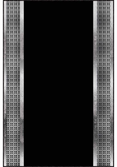 Siyah Silver Kaymaz Çerçeveli Özel Ölçü Rulo Yolluk Ar994n11 Siyah - Silver