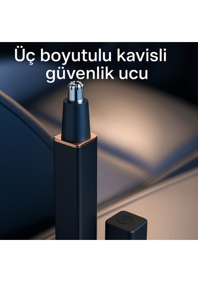 Akıllı Burun Kılı Kesme Makinesi Su Geçirmez, Çift Taraflı Bıçak, Güçlü Mikro Motor Pilli Pilli