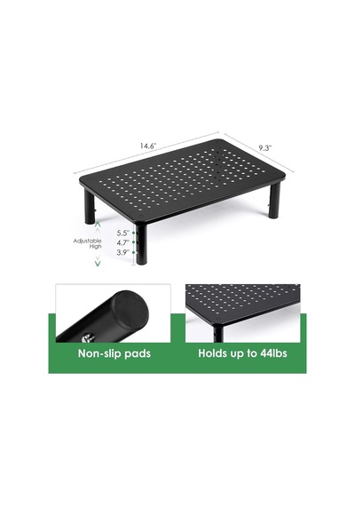 2 Paket Masaüstü Yükseltici, 3 Yüksekliği Ayarlanabilir Monitör Standı, 2 Monitör, Pc, Bilgisayar, Yazıcı, İma