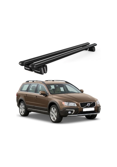 Pençe Volvo Xc70 Ara Atkı 2007-2013 Uyumlu Siyah Ara Atkı Port Bagaj Tavan Barı