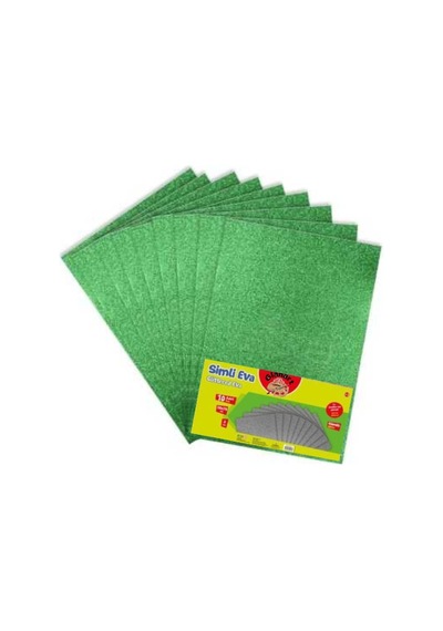 A4 Boy Simli Eva 10 Lu 1 Paket - Yeşil