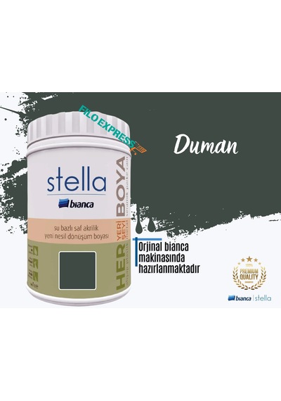 Bianca Stella Su Bazlı Saf Akrilik Boya 1 L Duman