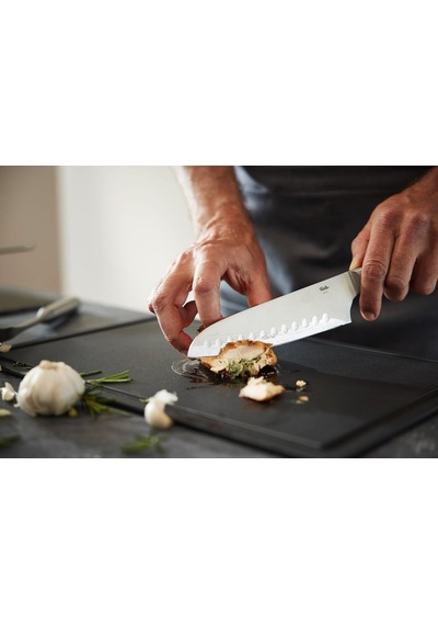 Essential Santoku Çelik Mutfak Bıçağı 16,5 Cm Profesyonel Kesim Çok Renkli