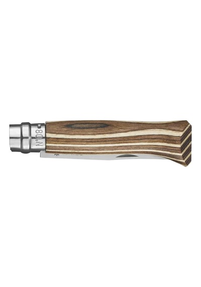 Opinel No 8 Lamine Birch Özel Seri Paslanmaz Kamp Bıçak (Kahverengi) Çok Renkli