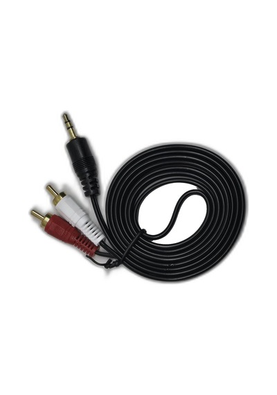 1.5 Metre 2 Rca To Aux Kablo - 3.5 Mm Stereo Jack Ses Aktarım Kablosu - Kırmızı Beyaz Tos