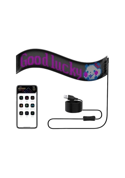 Rgb Kayan Yazı Led Panel Telefon Kontrollü Animasyonlu Akıllı Ekran 399832