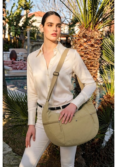 Louisiana Polo Bolsas Çapraz Askılı Kadın Çanta Vizon 1123 Vizon