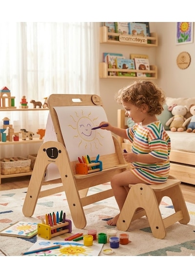Missidea Bear Ahşap Aktivite Masası