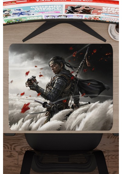 Ghost Of Tsushima Kaymaz Dikişli Kauçuk Oyuncu Mousepad V2 - 48x40 Xl Gaming Mouse Pad Fare Altlığı