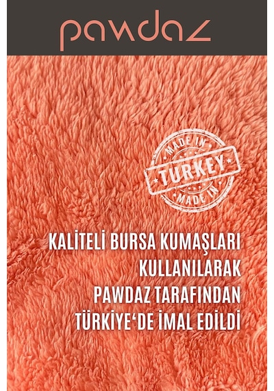 Modern Kedi Ve Köpek Mağara Yatağı, 80x60x3 Cm, Sakinleştirici Ve Konforlu, Serin Mat Kılıfı İle Şeftali