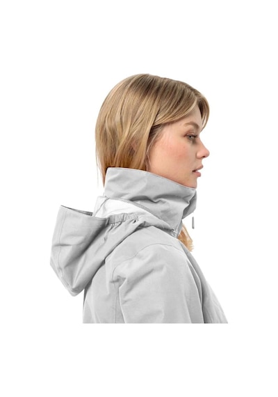Jack Wolfskin 1111202 6709 Stormy Point 2l Jkt W Cool Grey Kadın Outdoor Ceket Gri