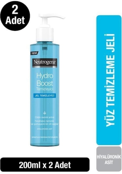 Neutrogena Hydro Boost Water Gel Temizleyici 200 ML x2