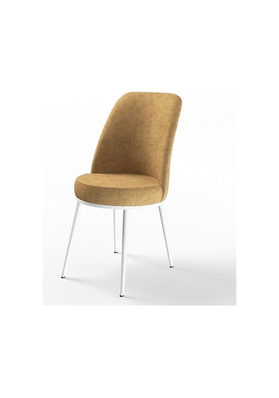 Canisa Concept Kor Serisi, 70x114 Açılabilir Beyaz Yemek Masası Takımı,6 Cappucino Sandalye Masa Beyaz Sandalyeler Cappucıno