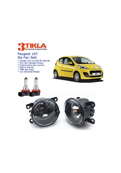 Peugeot 107 2013 Sis Farı Set Oem: 8200074008