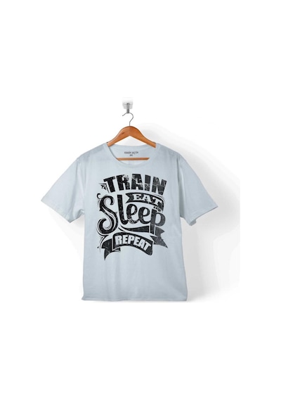 Eat Sleep Train Repeat Yemek Uyku Tren Yolculuk Çocuk Tişört 001