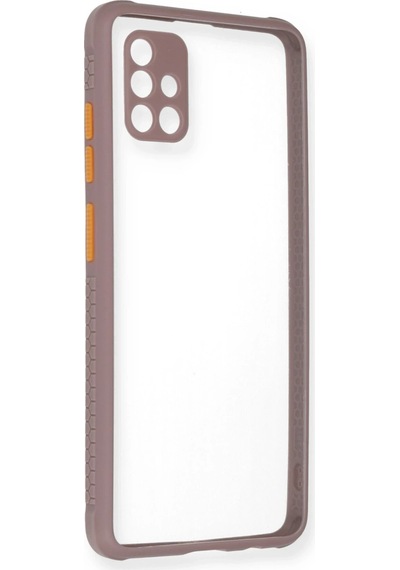 Newface - 235 - Samsung Galaxy Uyumlu A71 Kılıf Miami Şeffaf Silikon - - Csmo-tex - Açık Mor