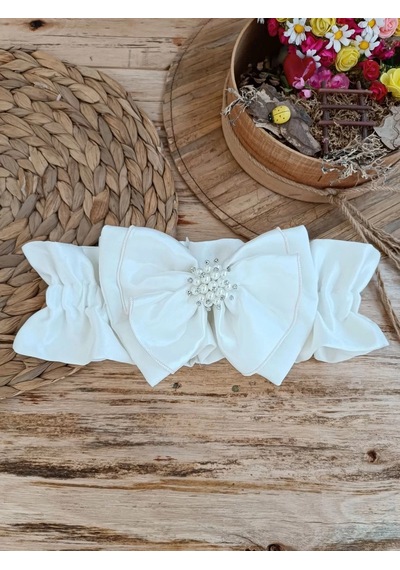 Yenidoğan Wool Yün Kumaş Taç Nakışlı Güpür Duvaklı Fiyonk Prizma Taş Unisex Kundak Bebek Battaniyesi Bej Renkli Çok Renkli