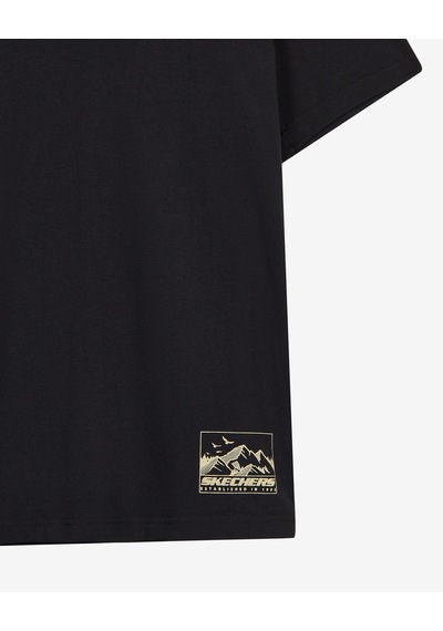 Skechers M Regular Box Logo T-shirt Erkek Siyah S2620057-3817