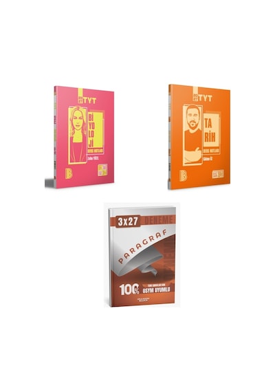 2027 Benim Hocam Tyt Biyoloji + Tarih Konu + Anla Kazan Paragraf Deneme 3'lü Set