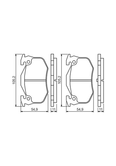 Peugeot 206 1.4 2003-2006 Bosch Arka Balata 20973 Netpar2078 Kfu