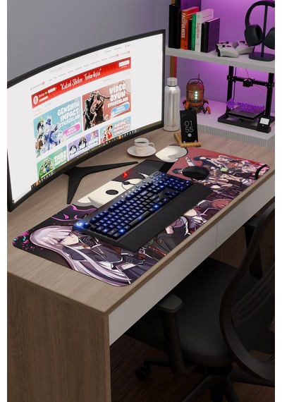 Danganronpa Kaymaz Dikişli Kauçuk Oyuncu Mousepad V3 - 90x40 Xxl Gaming Mouse Pad Fare Altlığı