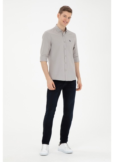 U.s. Polo Assn. Erkek Koyu Gri Gömlek Basic 50288629-vr080 Gri