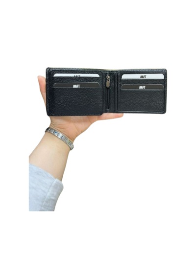 Mft Leather Hakiki Deri Erkek Fermuarlı Cüzdan Ramsey 2405 Flother Siyah