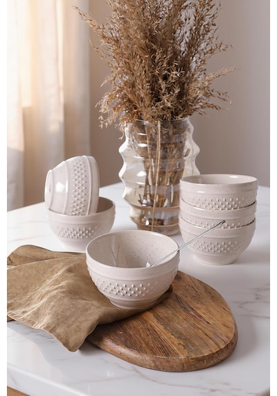 Reaktif Krem Rice Kase 11 Cm 6 Adet Q59 Çok renkli