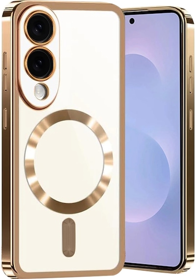 Gld-spt- Newface Samsung Uyumlu Galaxy S25 Edge Kross Magneticsafe Kapak - Çöl Titanyum