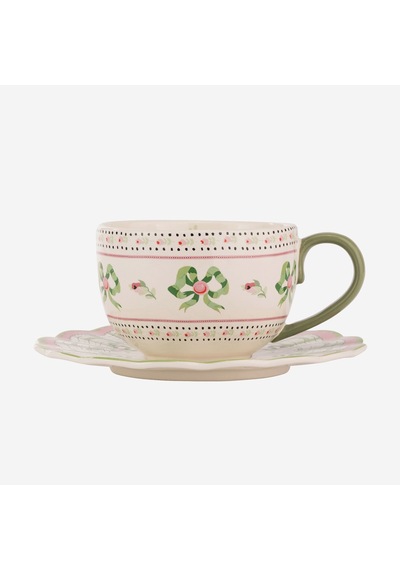 Pembe Porselen Çay Fincanı 200 Ml