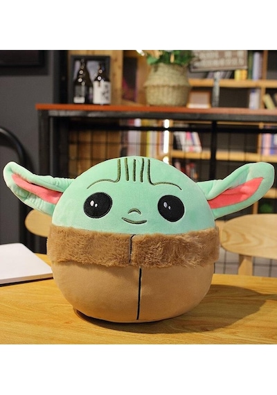 İthal Ürün Kürklü Kumaş Baby Yoda Star Wars Mandalorian Bebek Yoda Figür Peluş Oyuncak 15 Cm