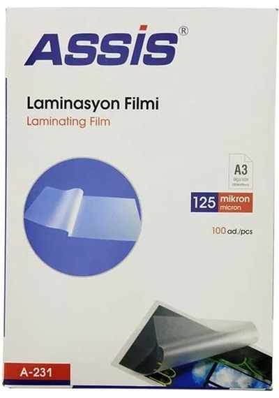 Cassa Assis A-231 Laminasyon Filmi A3 125mic 100lü