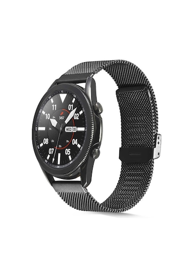 Galaxy Watch 46mm Uyumlu Krd-45 22mm Metal Zore Kordon-siyah
