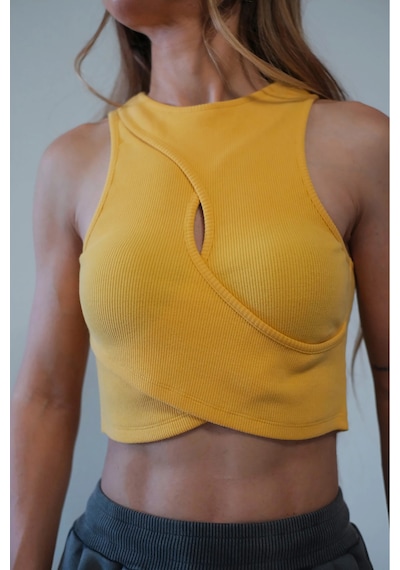 Nature The Brand Ntb Cleavage Rip Top Red Sarı