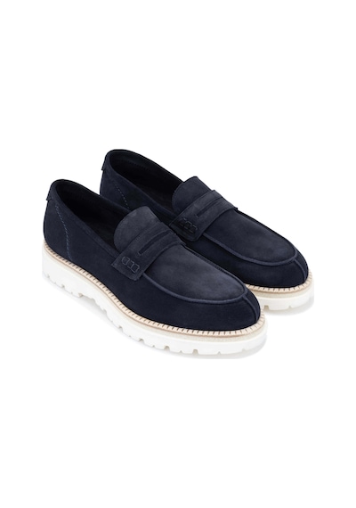 Franceschetti Erkek Hakiki Deri Mavi Loafer Ayakkabı 981 0128035 Erk Ayk Y24 Blu