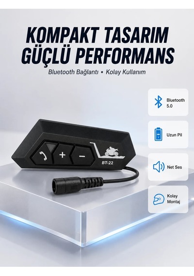 Bt22 Motosiklet Kask İçi Bluetooth Kulaklık İnterkom Destekli Yeni Nesil 78658570