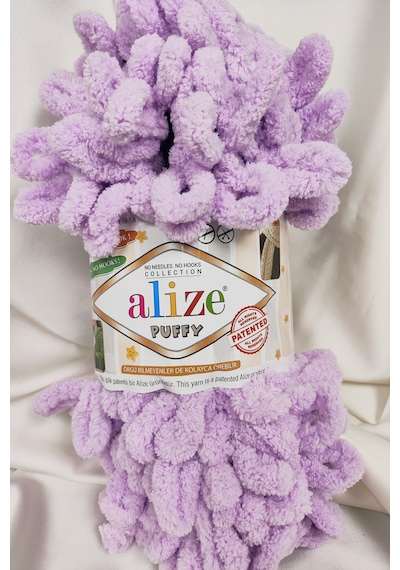 Puffy Açık Lila El Örgü İpi 100gr. 9mt. 5'li Paket - Renk: 27