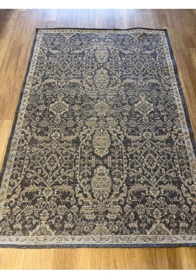 Luxess Halı Alpaca 1190 Antrasit Eskitme Desenli Makine Halısı Antrasit Gri