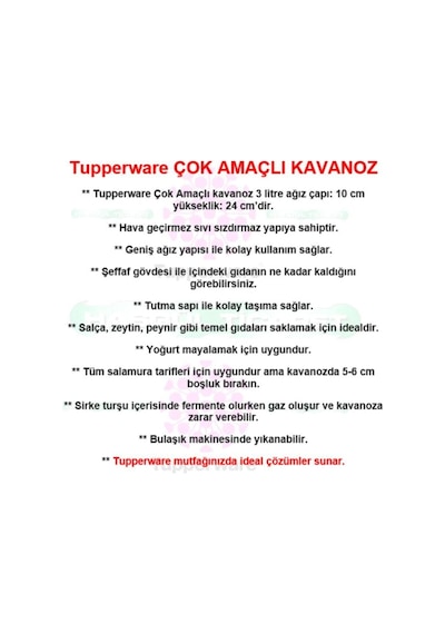 Kavanoz 3 Lt Çok Amaçlı Mavi